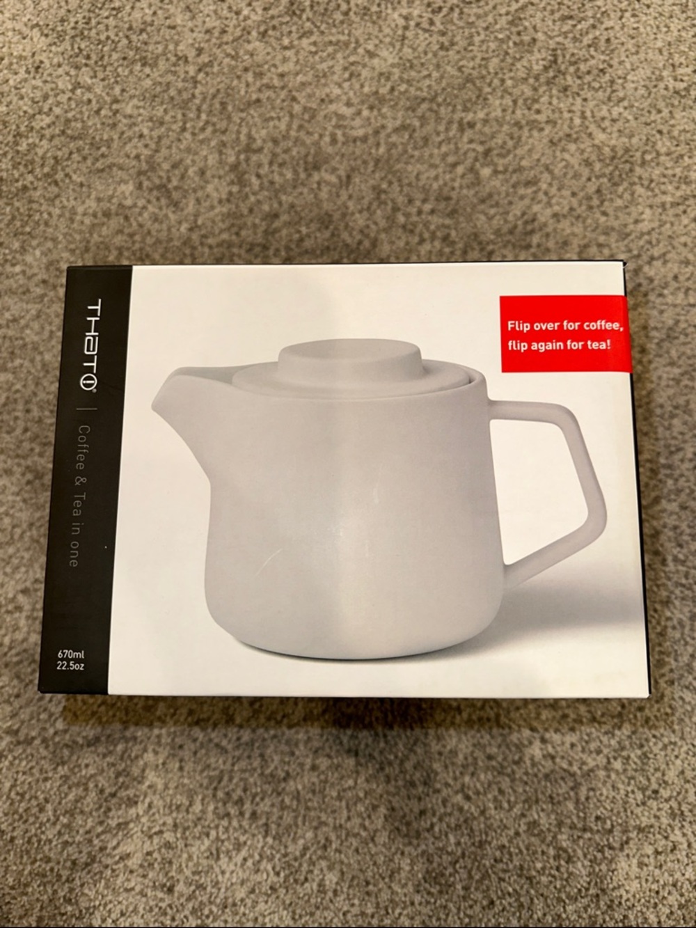 Ceramic Coffee Pot & Tea Infuser in White